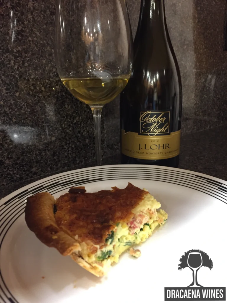 quiche and white wine