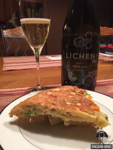 lichen sparkling and fritatta