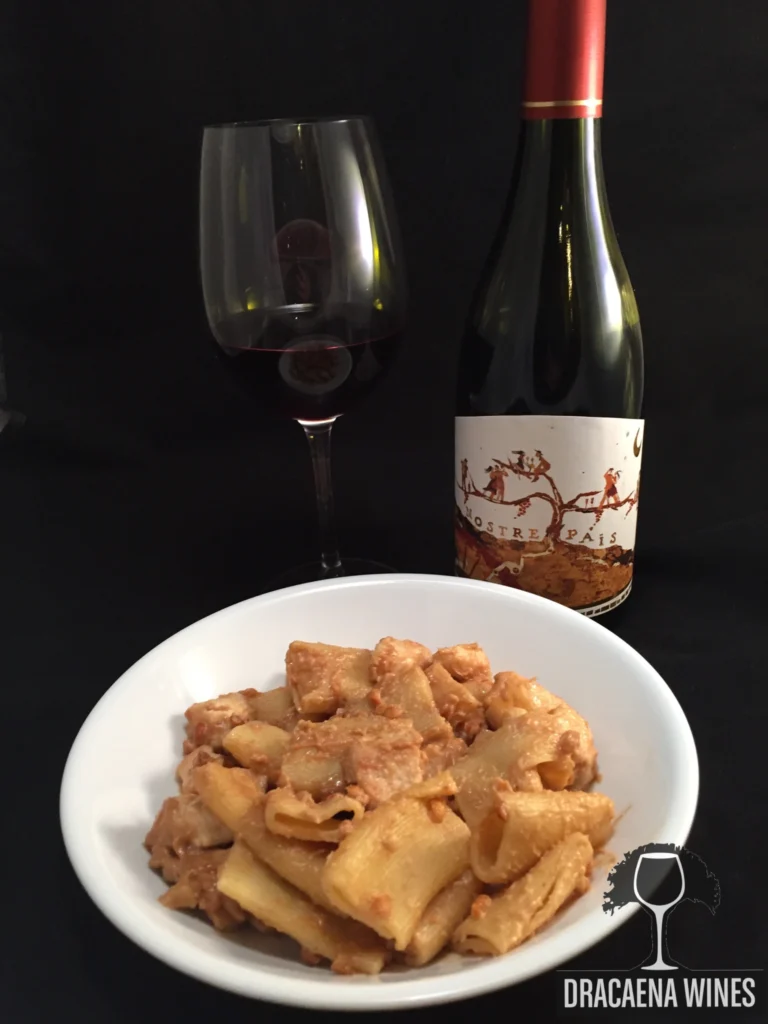 peanut butter pasta and wine