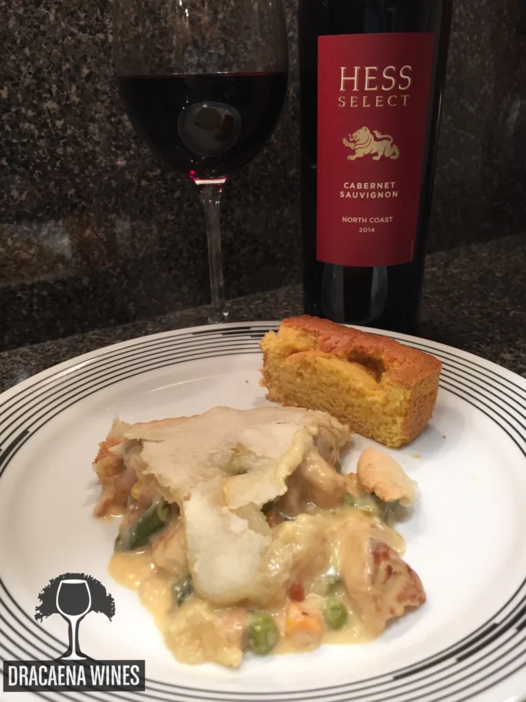 pot pie and hess cab sauv