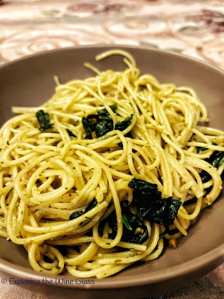 spinach and pesto pasta