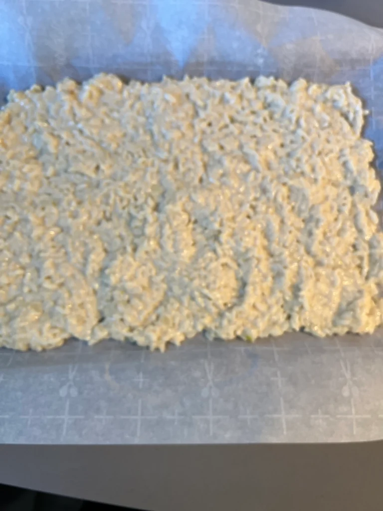 risotto spread out to cool