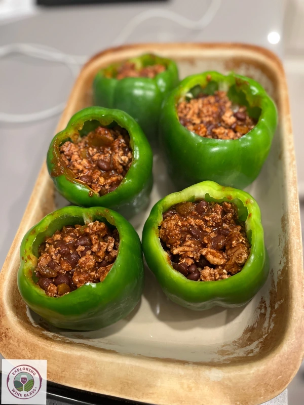 peppers stuffed with turkey chilli