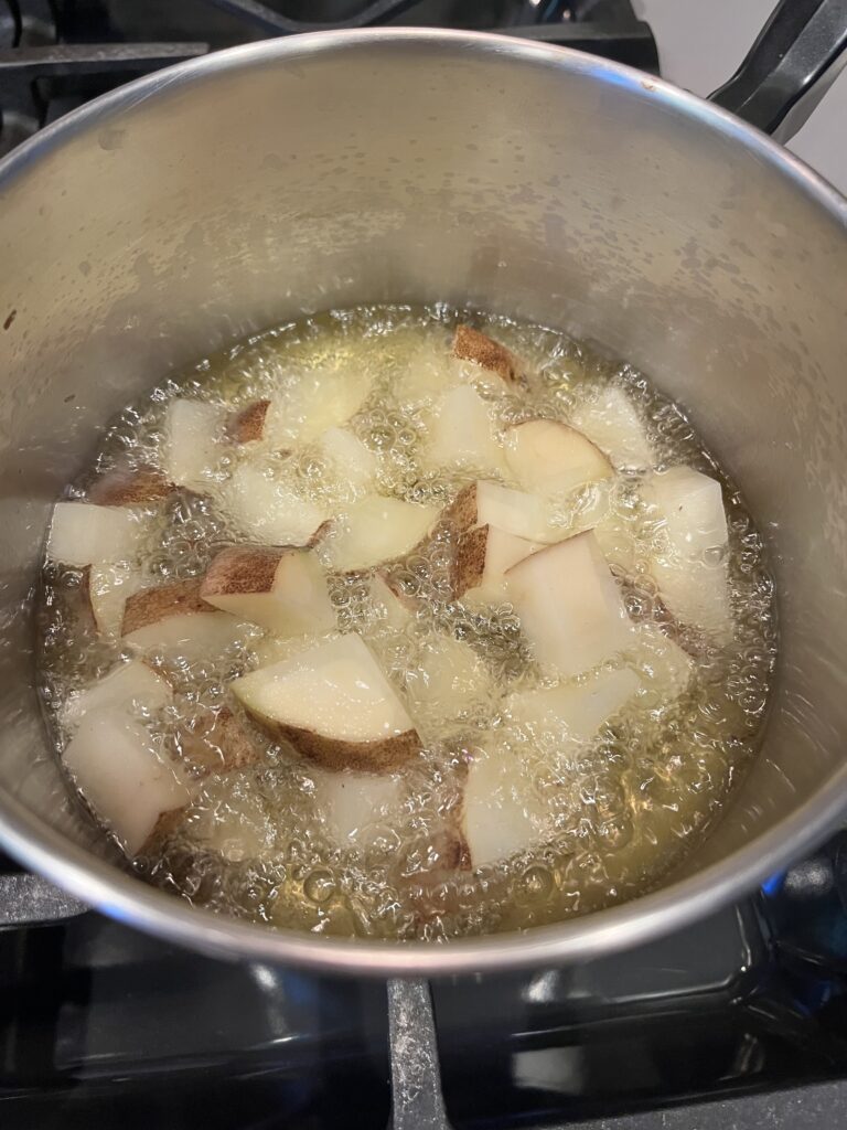 potatoes in shallow fry