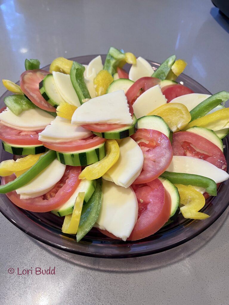 ratatouille all arranged in dish