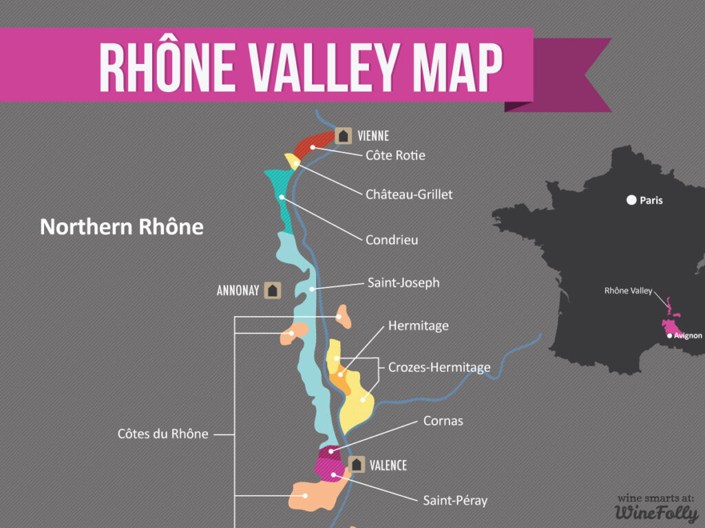 Rhone Valley map