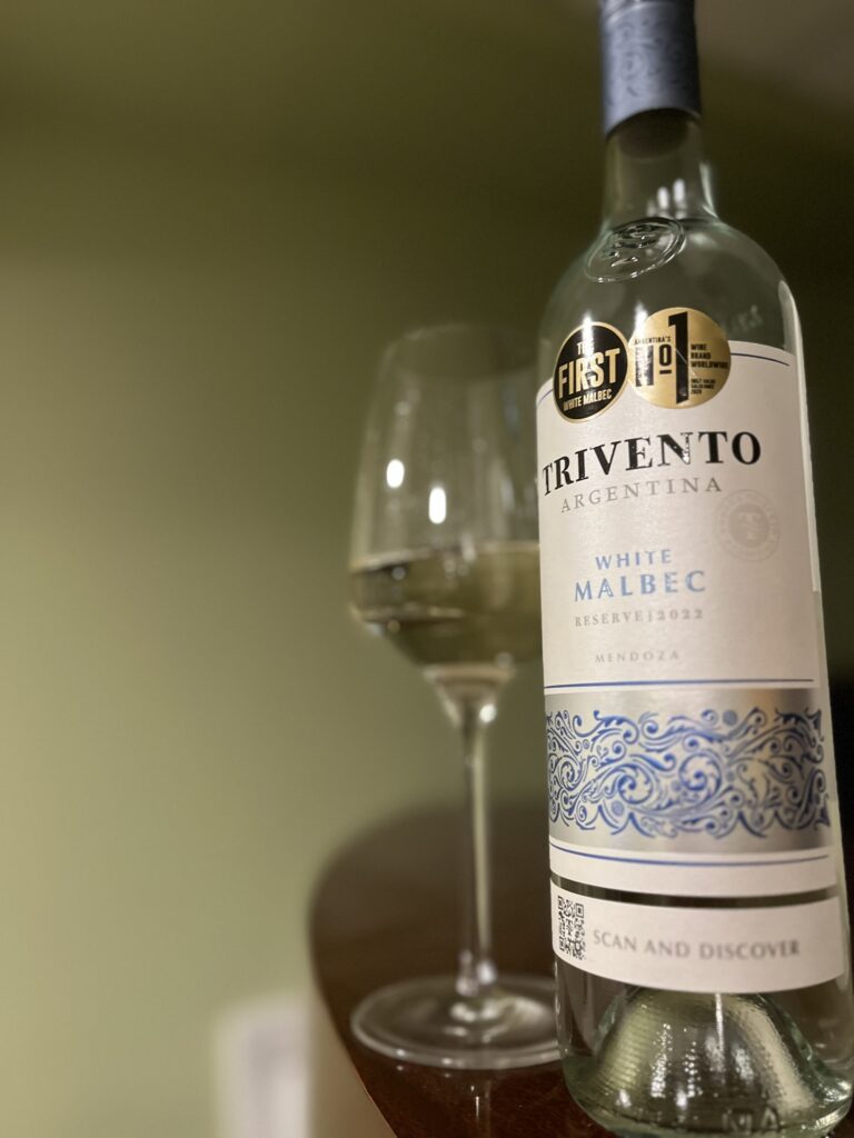 bottle of Trivento White Malbec 