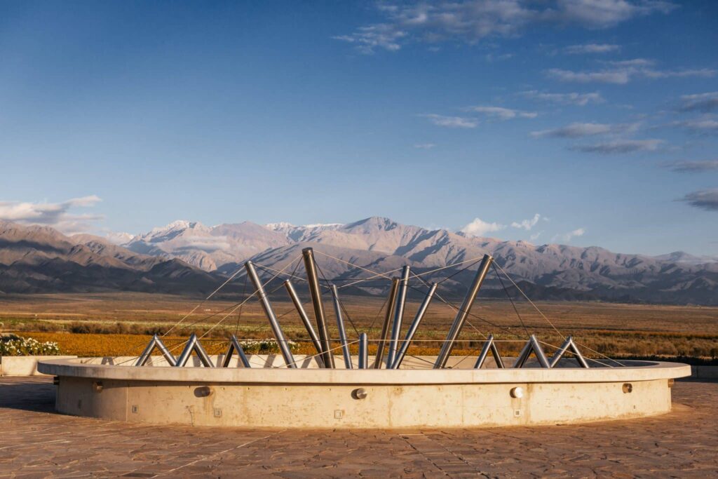 image of the Andes from Bodega DiamAndes 