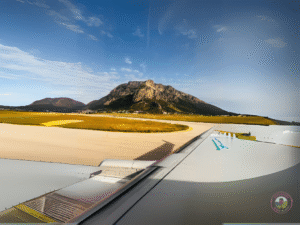 in plane arriving in Sicily