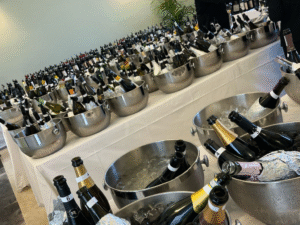 a behind the scenes look at the 302 wine bottles available for tasting