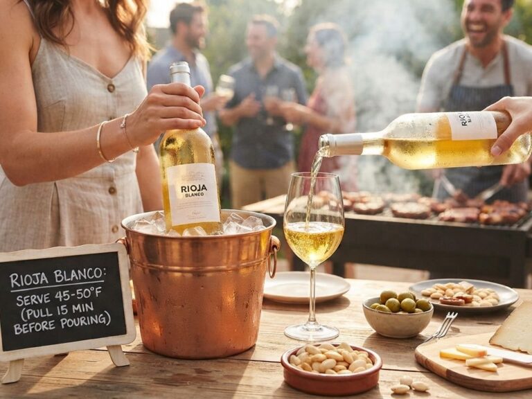 rioja blanco serving temps at a BBQ