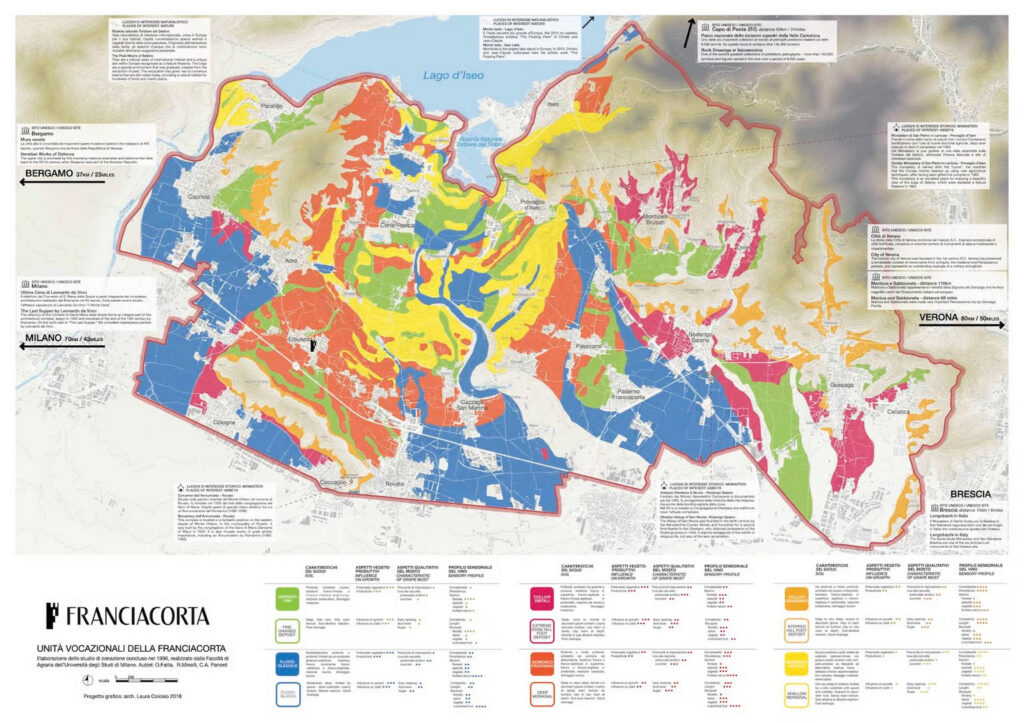 the zones of Franciacorta